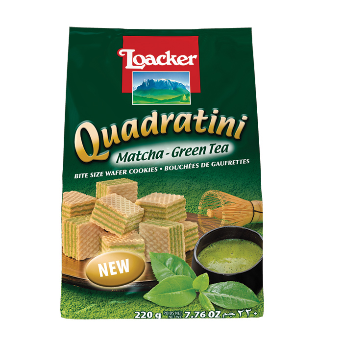Loacker Quadratini Matcha Green Tea Wafers