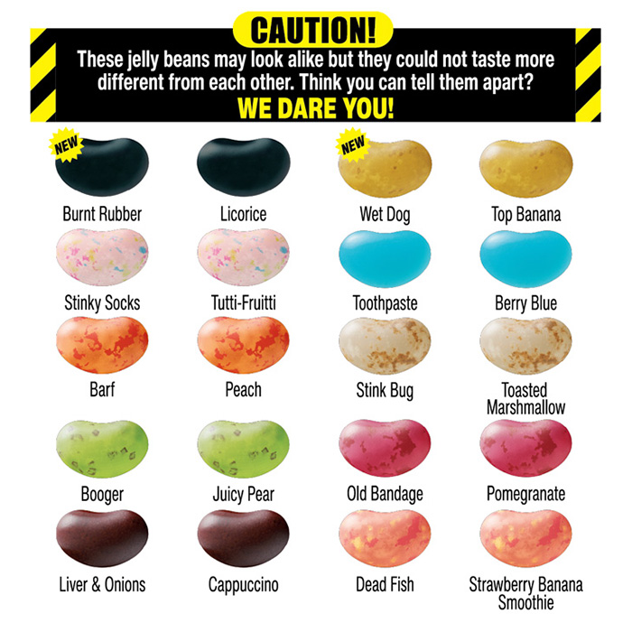 BeanBoozled 7th Edition Menu