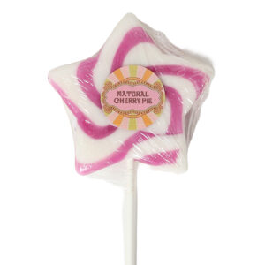 The Natural Candy Shop Cherry Pie Flavour Swirl Pop 60g