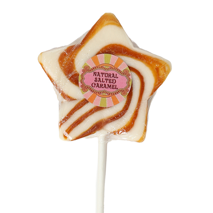 The Natural Candy Shop Salted Caramel Flavour Swirl Pop 60g