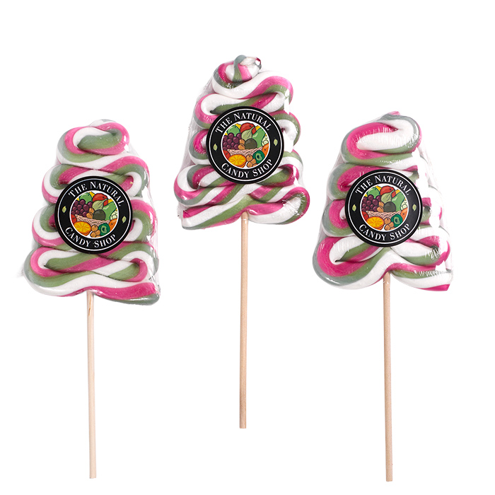 The Natural Candy Shop Peppermint Christmas Tree Pops 85g