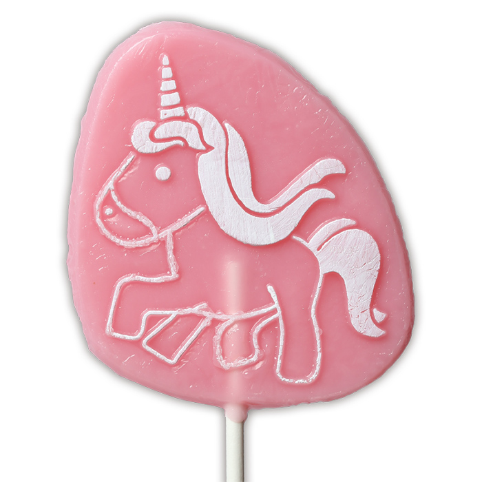 The Natural Candy Shop Unicorn Bubble Gum flavour Pop 65g