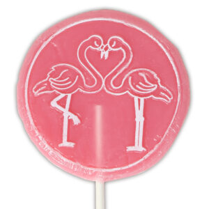 The Natural Candy Shop Flamingo Raspberry flavour pop 60g