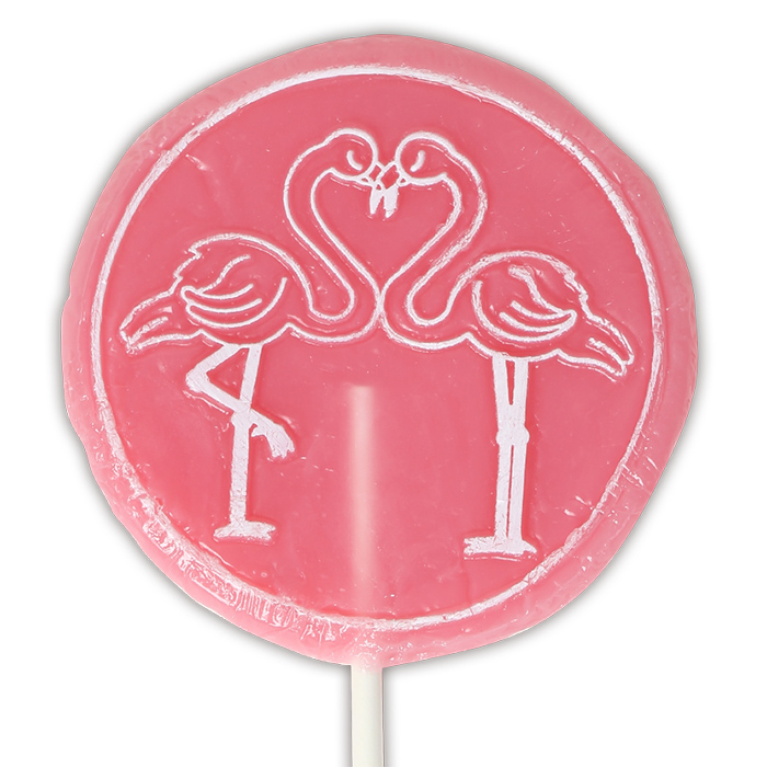 The Natural Candy Shop Flamingo Raspberry flavour pop 60g