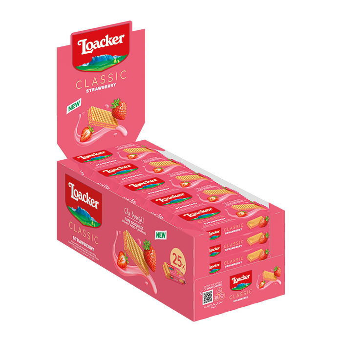 Loacker Strawberry Cream 45g Wafer Caddy