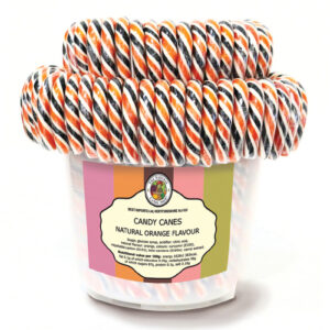 The Natural Candy Shop Orange flavour Candy Cane Tub